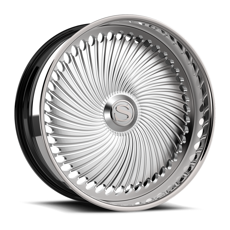 Savini DC-01 in brushed · brushed / high polished accent · chrome · gold